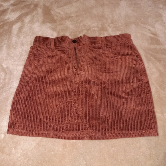 Sanctuary rust colored denim corduroy skirt - Picture 2 of 5